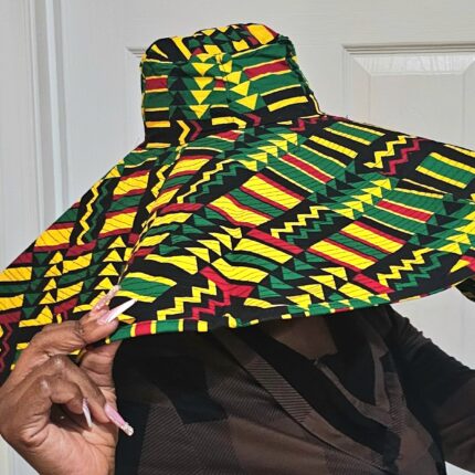 Dare to Stand Out Oversized Hats – Geometric Red/Yellow/Green