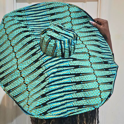 Dare to Stand Out Oversized Hats – Blue & Yellow Floral